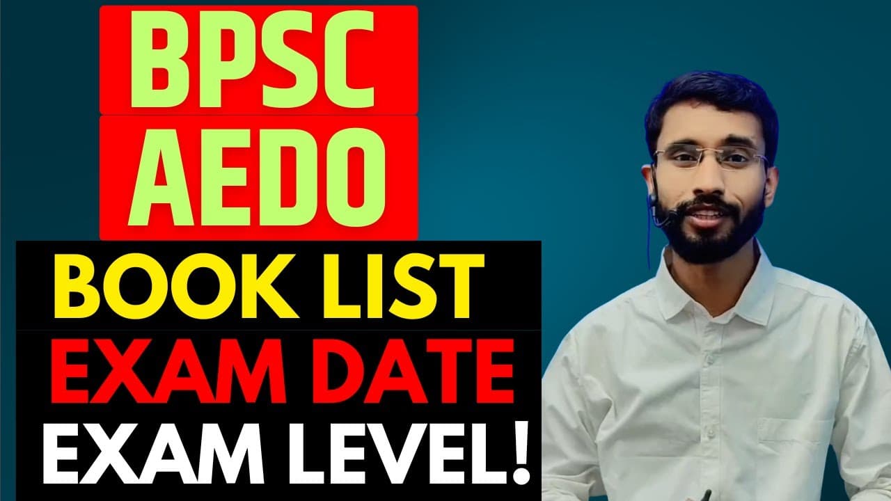BPSC AEDO New Exam Pattern II Book List II Strategy